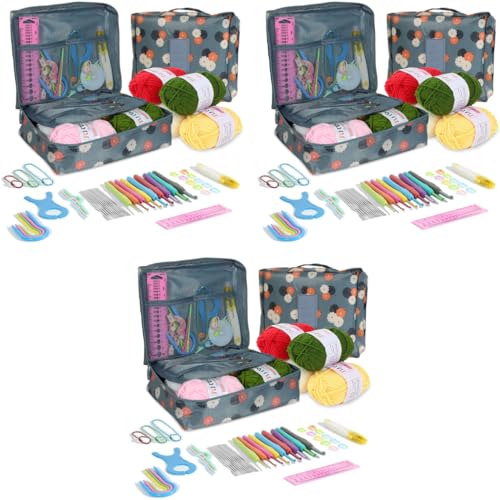 HASTHIP® Crochet Needle Kit 321PCS Knitting with Carry Bag DIY Tools Accessories Comprehensive for Beginners Professionals HASTHIP® Crochet Needle Kit 321PCS Knitting with Carry Bag DIY Tools Accessories Comprehensive for Beginners Professionals